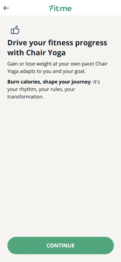 FitMe — 34-question personalization quiz (screen 11)