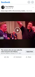 Tony Robbins — "The owners who act now write the rules" video ad