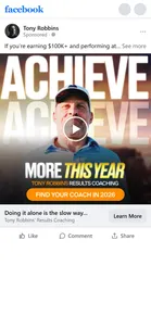 Tony Robbins — "Doing it alone is the slow way" ad
