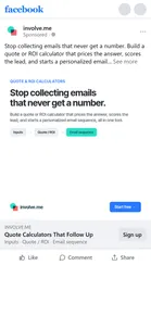 involve.me — "Stop collecting emails that never get a number." (for past visitors)