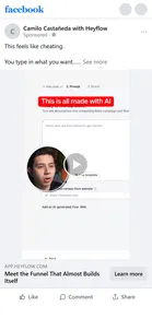 Heyflow — "This feels like cheating." (Camilo Castañeda branded content)