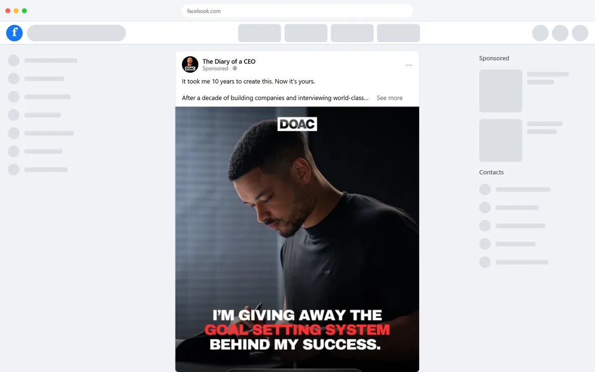 The Diary Of A CEO — “It took me 10 years to create this. Now it’s yours.” (desktop)