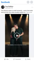 Tony Robbins — "The distance grew in small moments" ad