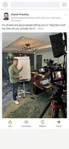 Vidonary — “How do you actually stop the scroll?” LinkedIn ad