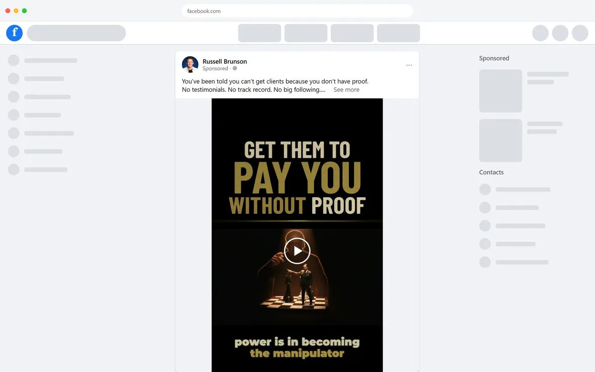 Prime Mover — "You've been told you can't get clients because you don't have proof" video ad (desktop)