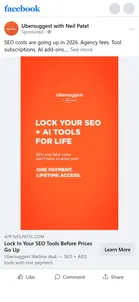 Ubersuggest — "Lock In Your SEO Tools Before Prices Go Up"
