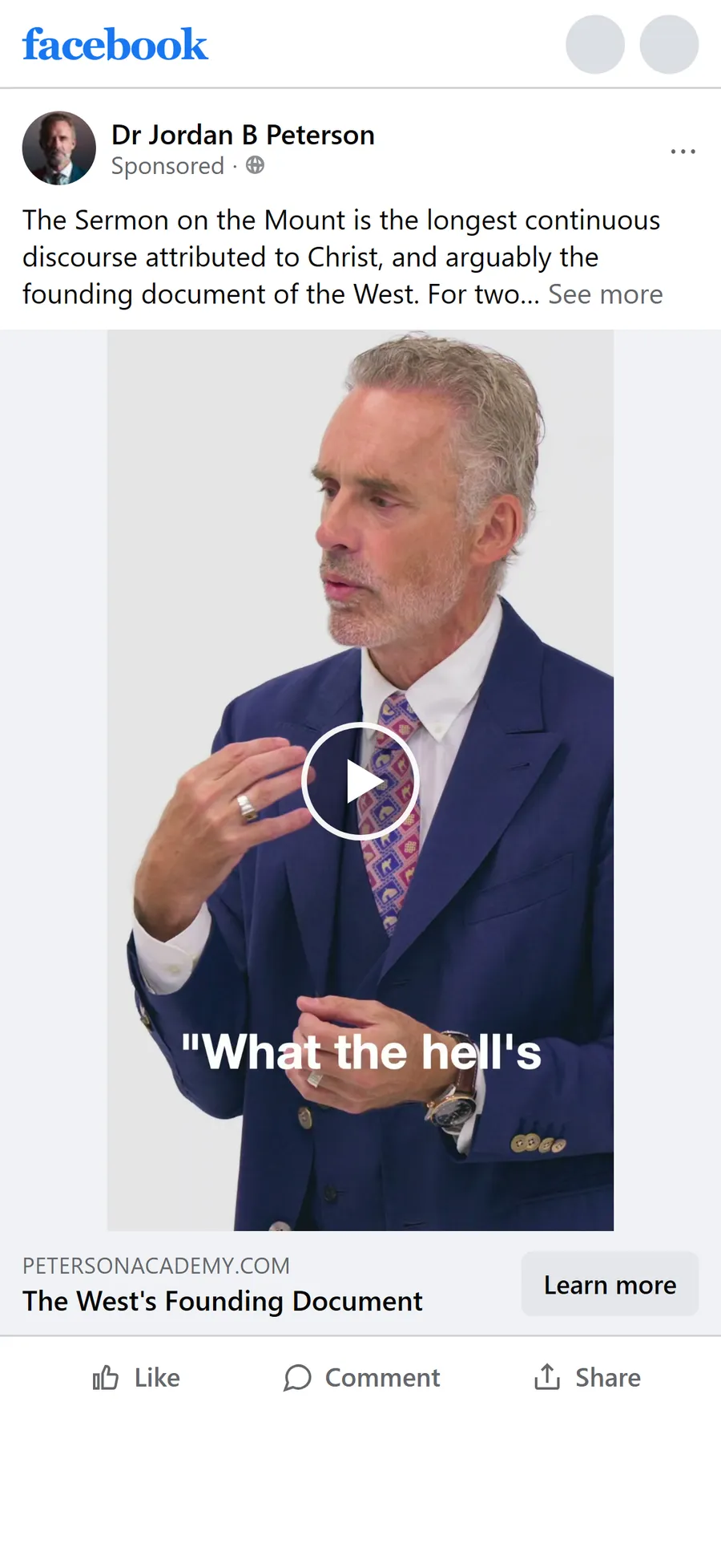 Peterson Academy — “The West’s Founding Document” (mobile)