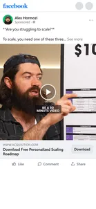 Acquisition.com — "Are you struggling to scale?" video ad