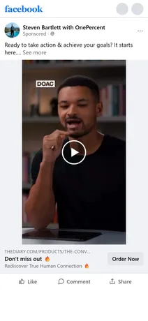 The Diary Of A CEO — “Ready to take action & achieve your goals?” video ad