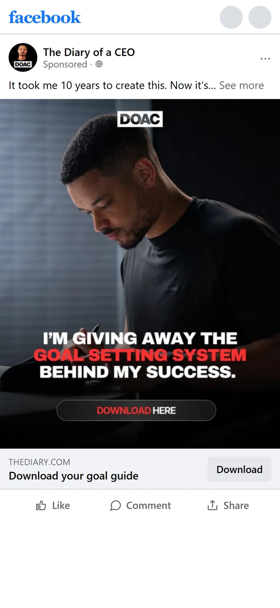The Diary Of A CEO — “It took me 10 years to create this. Now it’s yours.” (mobile)