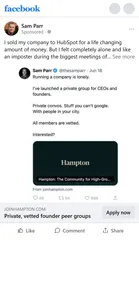 Hampton — "I sold my company to HubSpot… But I felt completely alone"