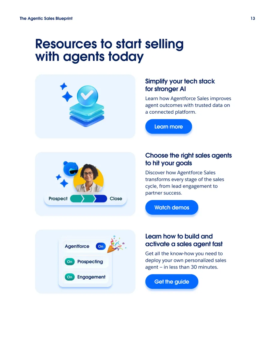 Salesforce — The next report: the Agentic Sales Blueprint (screen 2)