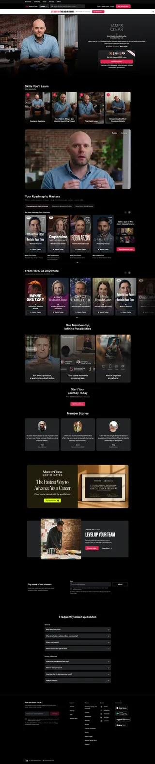 James Clear — MasterClass