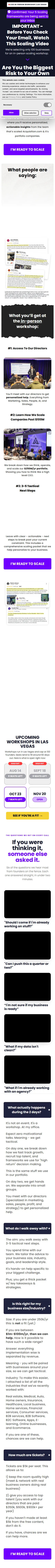 Acquisition.com — "Before You Check Your Email" workshop pitch