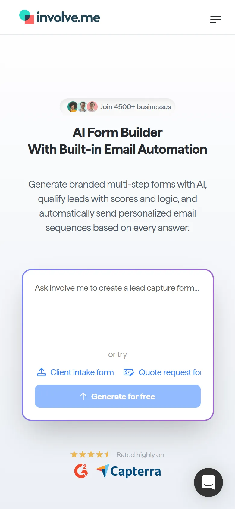 involve.me — Tool pages from Google (quiz maker, calculator, landing page, form, funnel) (screen 4)