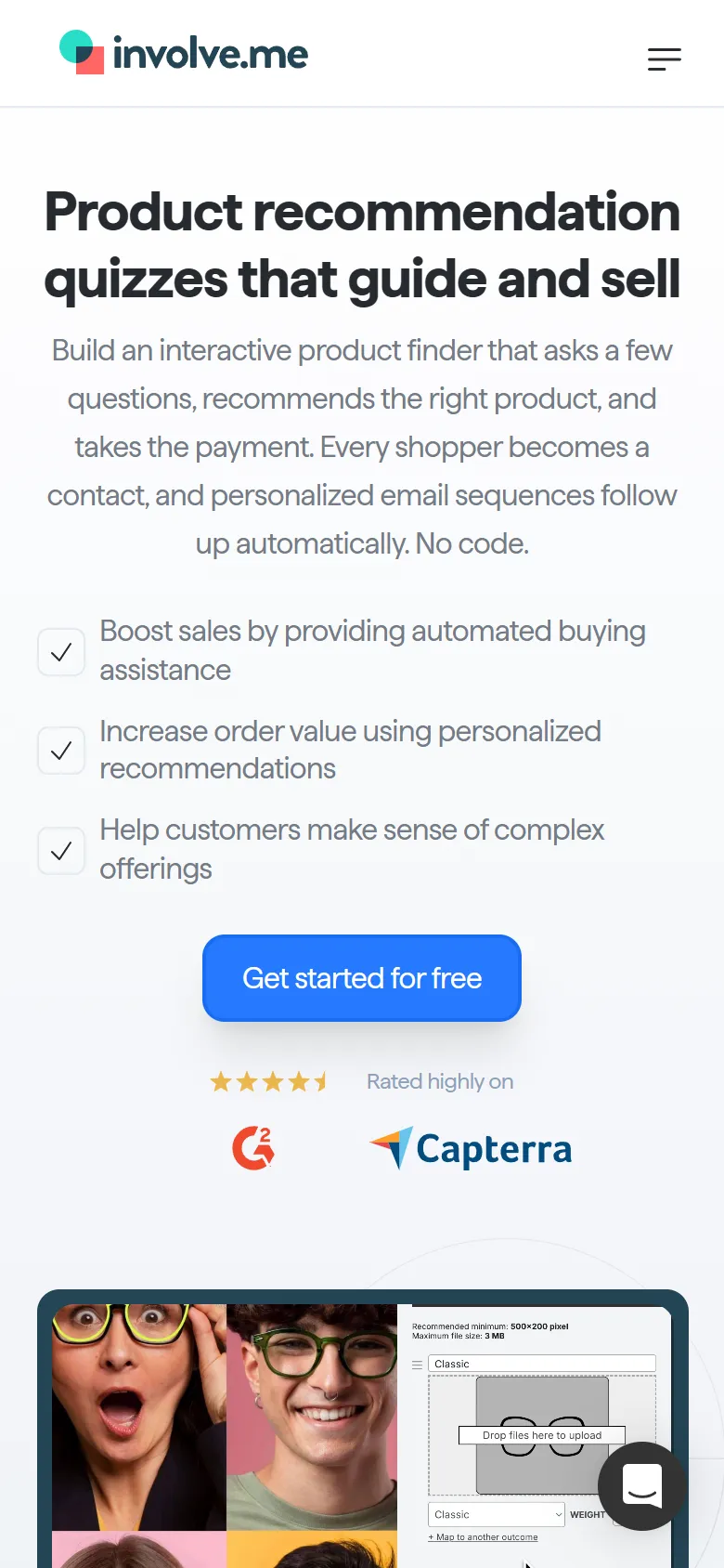 involve.me — Tool pages from Google (quiz maker, calculator, landing page, form, funnel) (screen 7)