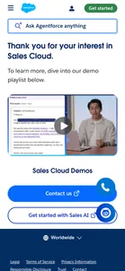 Salesforce — “Thank you for your interest in Sales Cloud.”