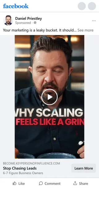 Dent Global — "Your marketing is a leaky bucket" ad