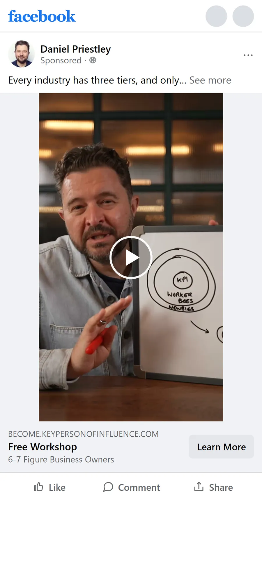 Dent Global — "Every industry has three tiers" ad (mobile)