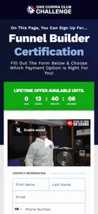 ClickFunnels — Funnel Builder Certification, $997 deposit