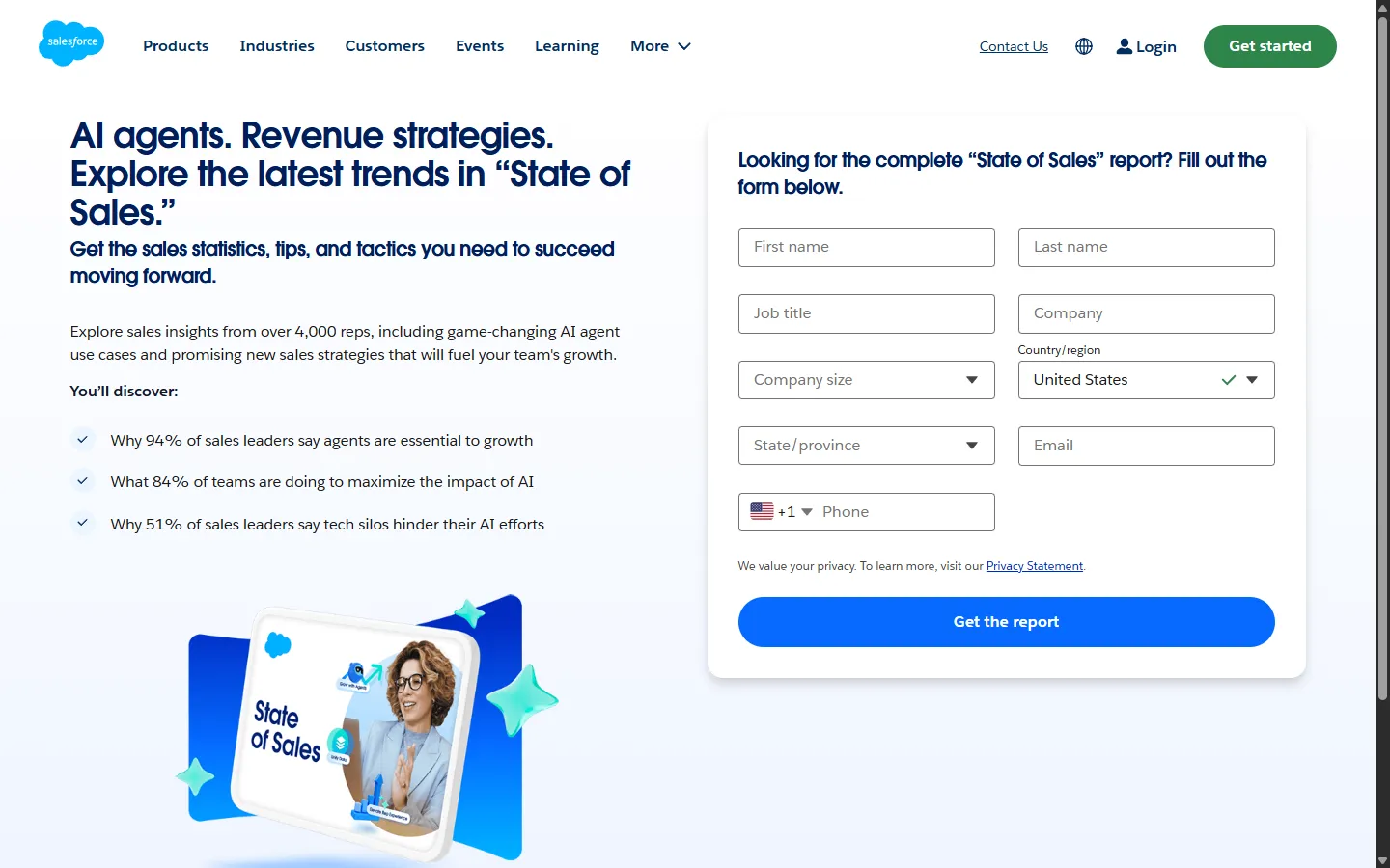 Salesforce — Eight fields, phone required (screen 2)