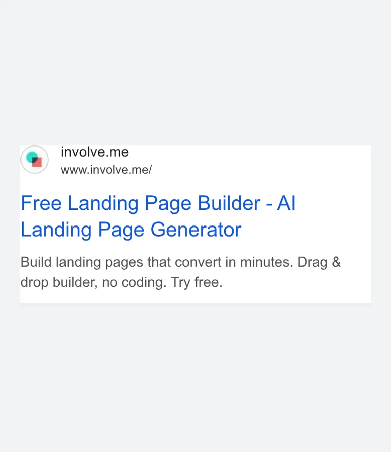 involve.me — Google ads (search, display and YouTube) (screen 4)