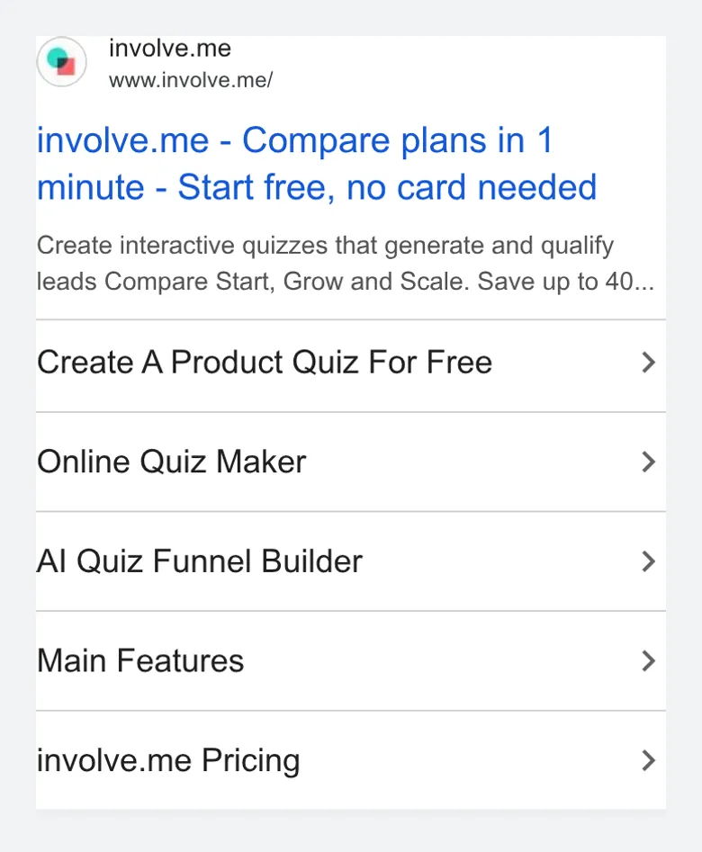 involve.me — Google ads (search, display and YouTube) (screen 7)