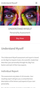 Understand Myself — The homepage: individual, couple, voucher