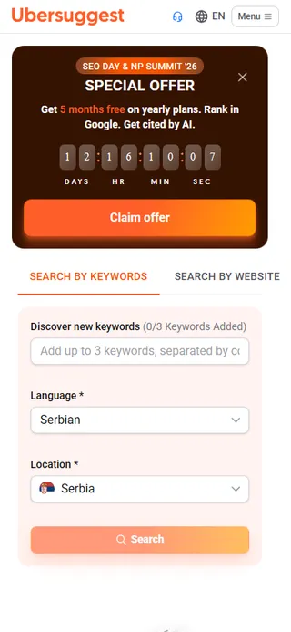 Ubersuggest — Keyword Discovery Tool
