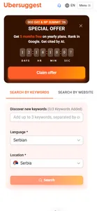 Ubersuggest — Keyword Discovery Tool