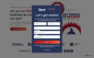 Dent Global — Contact form before the first question