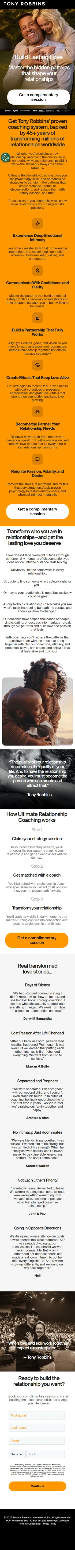 Tony Robbins — "Build Lasting Love: Master the hidden patterns that shape your relationships"
