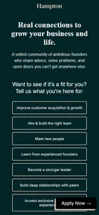 Hampton — "Real connections to grow your business and life."