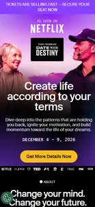 Tony Robbins — "Create life according to your terms"