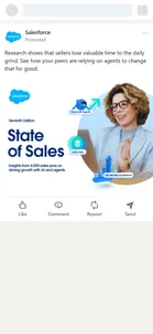 Salesforce — LinkedIn: three pages of the report in the feed