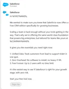 Salesforce — “Free Forever… Start your free trial now.”