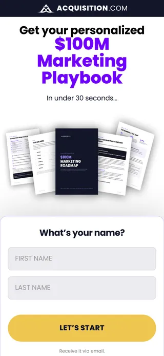 Acquisition.com — Marketing Roadmap wizard