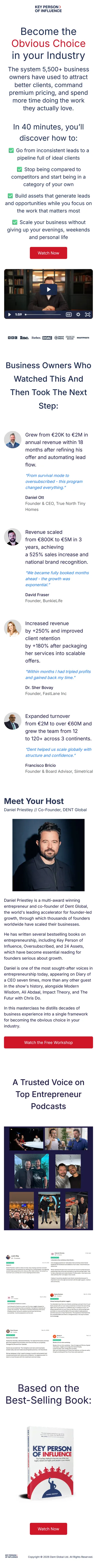 Dent Global — "Become the Obvious Choice in your Industry" recorded masterclass (mobile)