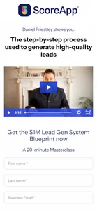 ScoreApp — "Get the $1M Lead Gen System Blueprint" opt-in page