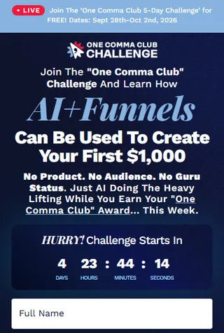 ClickFunnels — Challenge registration form