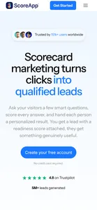 ScoreApp — "Scorecard marketing turns clicks into qualified leads", with the book