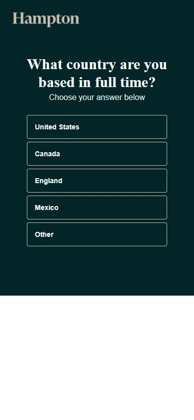 Hampton — Five questions, then contact details (screen 4)