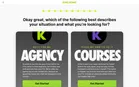 King Kong — "DO IT FOR ME" (Agency) vs "TEACH ME HOW TO DO IT" (Courses)