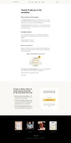 James Clear — Confirmation page