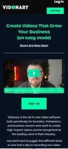 Vidonary — “Create Videos That Grow Your Business (on easy mode)”